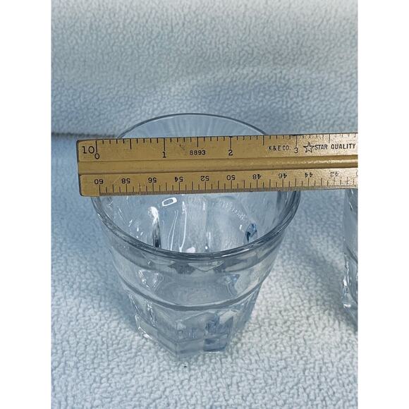 Lot of 2 Arcoroc USA Clear Glass 8 Panel Rocks Old Fashioned Cocktail Juice EUC - Picture 9 of 9